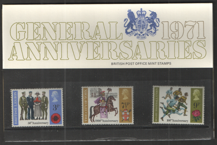 (image for) 1971 General Anniversaries Royal Mail Presentation Pack 32A